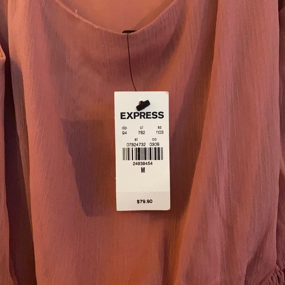 NWT Express Tiered Dress - Pink - Picture 3 of 4